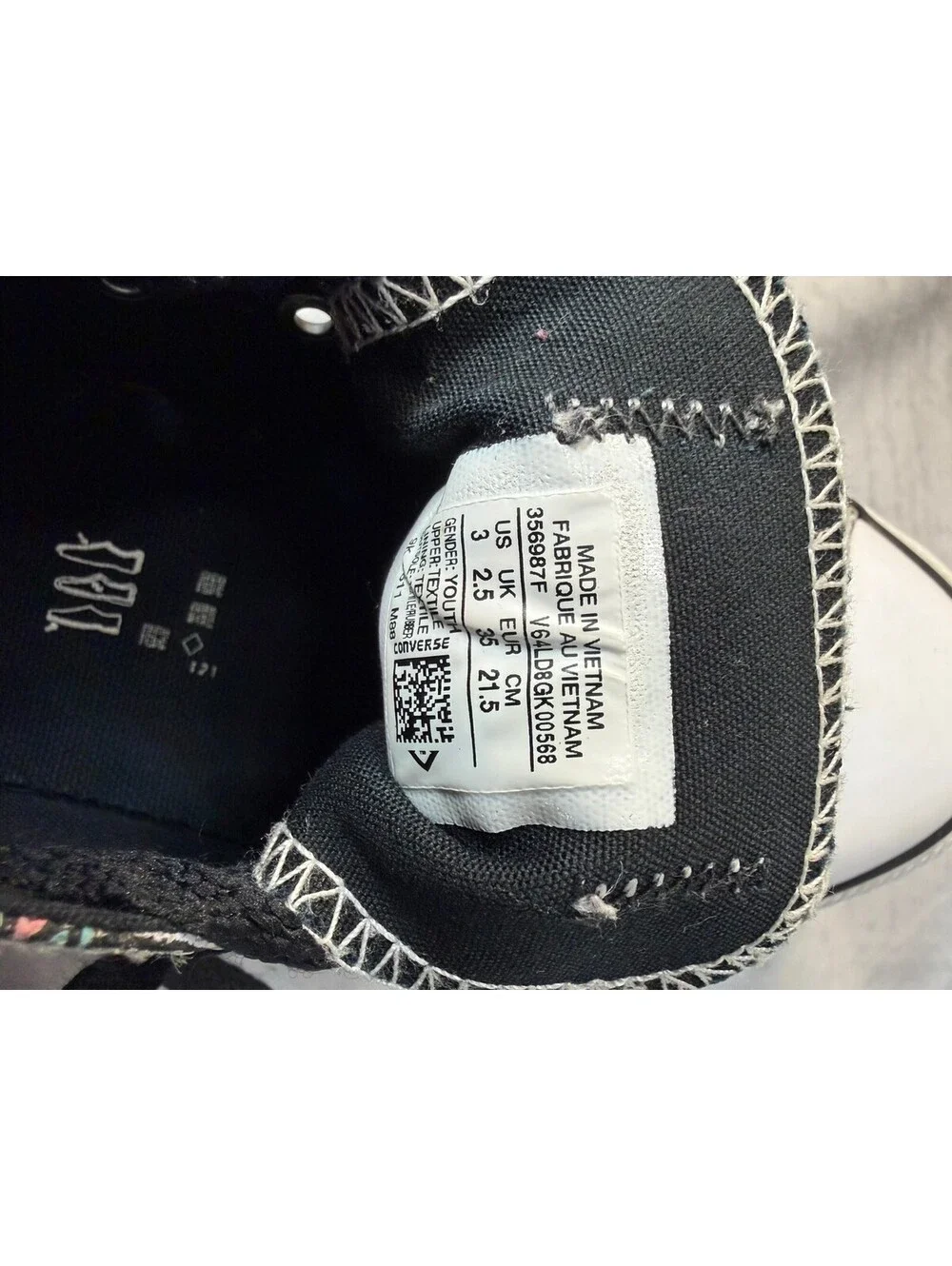 Converse Chuck Taylor All Star Low Top Paisley Sneakers Youth Size 3